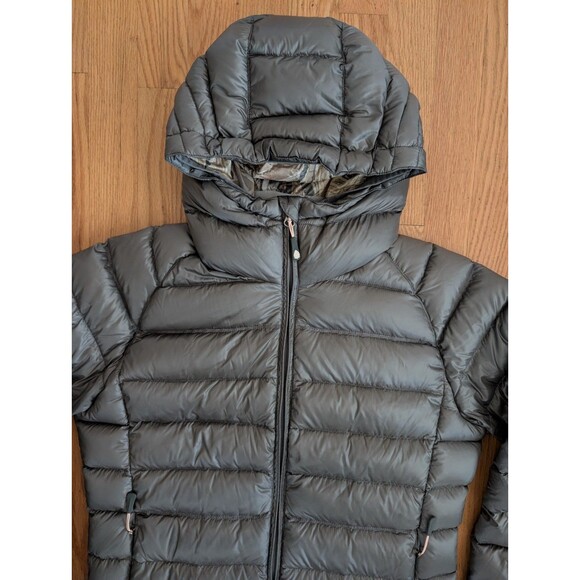 Stio Women’s Jacket Hometown Down Parka Medium Grey Long Hooded Puffer - Picture 4 of 11